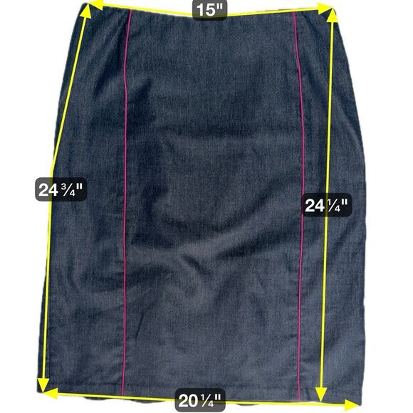 Vtg Apostrophe Blazer Skirt Suit Women Sz 8 Dark Blue Hot Pink Office 90s Work - Picture 5 of 16